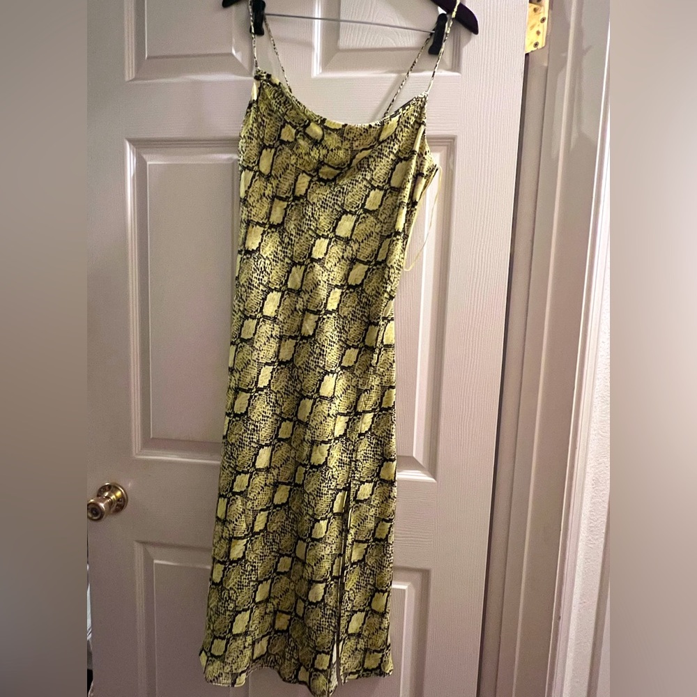 SNAKE PRINT SLIP DRESS